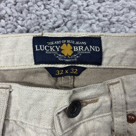 Lucky Brand Men's Straight Jeans - Light Cream - Picture 2 of 5